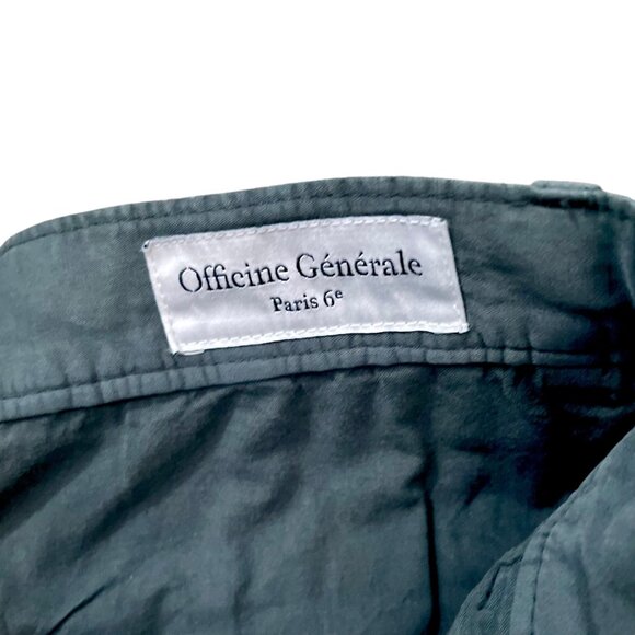 Officine Generale Julian Slim-fit Garment-dyed Trousers Graphite Sz36 NWT - Picture 3 of 5